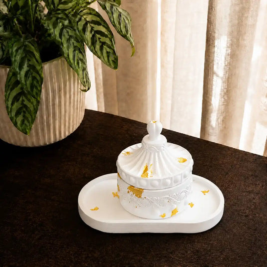 2 in 1 Bundle - Oval Tray & Trinket Jar