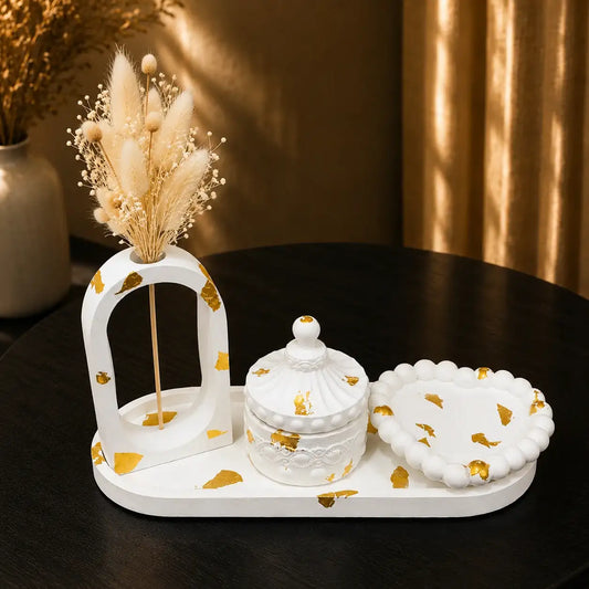 4 in 1 Bundle - Large Oval Tray | Heart Tray | Propagation Vase & Trinket Jar